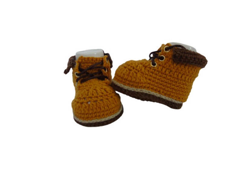 Baby Work Boots, Mustard Baby Girl Boots, Heeled Boy Boots, Cowboy Unisex Boots, Baby Shower Gift image 2