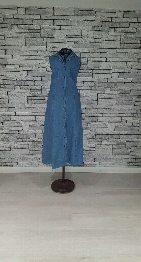ladies denim dress size 14