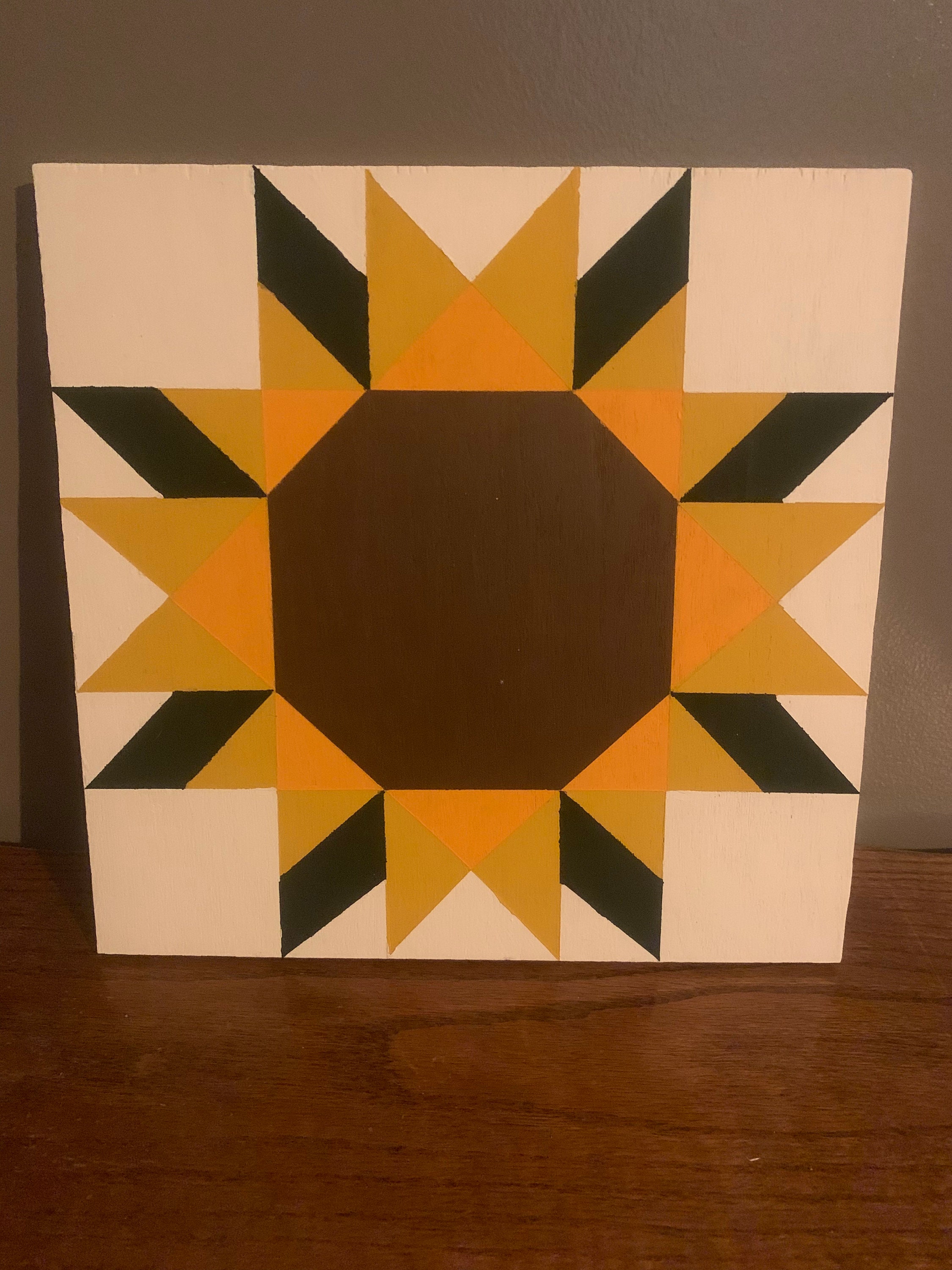 Sunflower Mini Barn Quilt Etsy