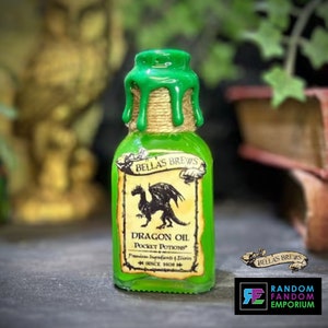 Dragon Oil Pocket Potions, COLLECT them ALL, Magical Witch & Wizard Collectible, Dragon Potion