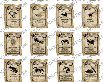 20 Printable Magic Potion Labels, Magical Witch &amp; Wizard Accessory ...