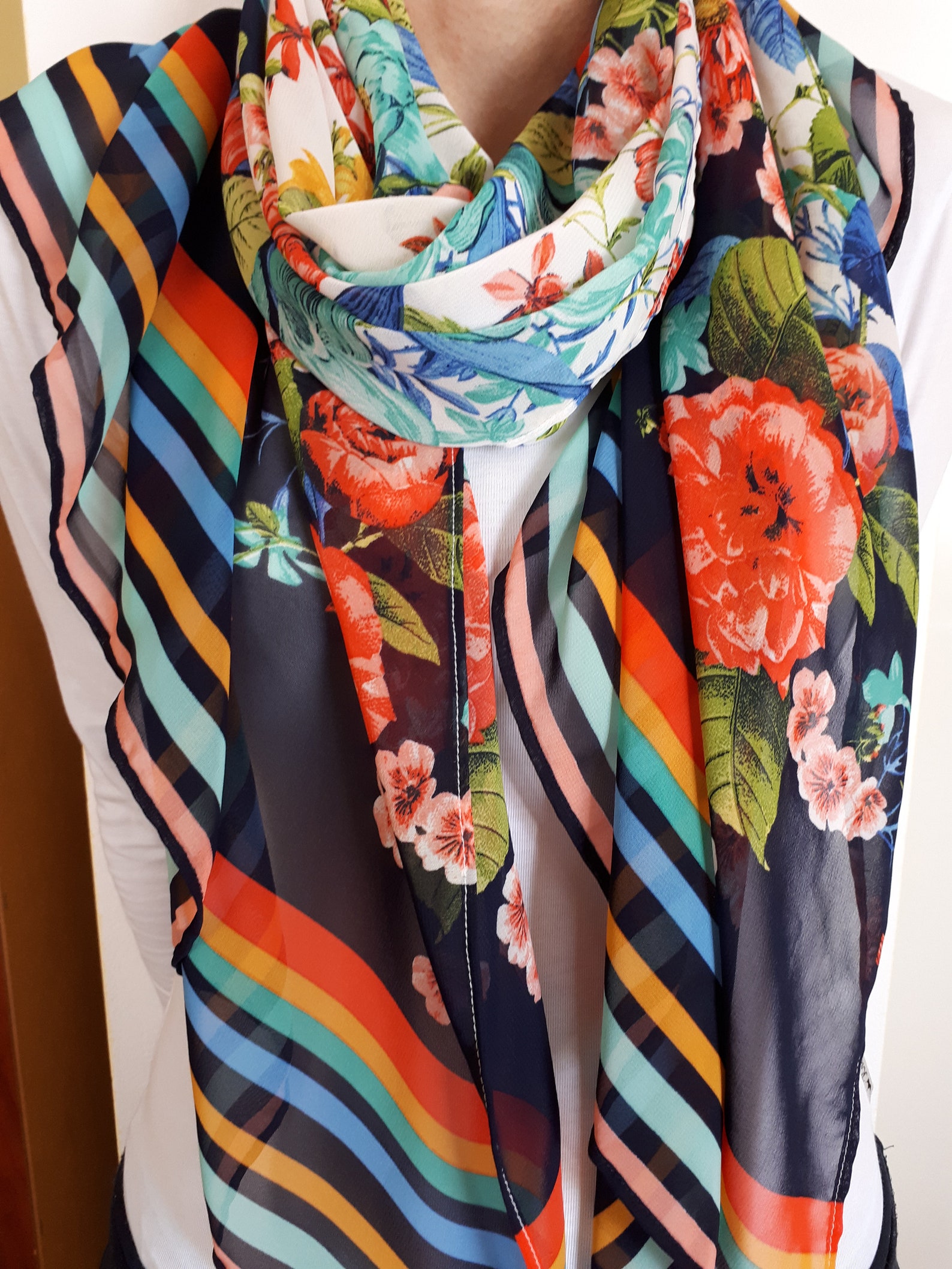 Beach Sarong Wrap / Pareo / Scarf beach / Scarf of Chiffon / Etsy