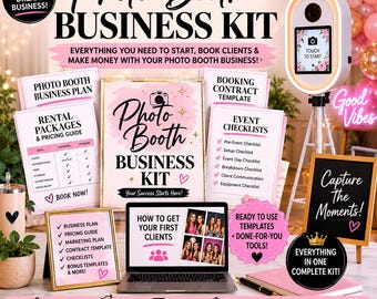 Kit de negocio para cabinas fotográficas: plan de inicio, contratos, precios y listas de verificación (descarga digital).