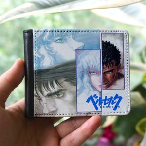 Berserk Wallet – Anime Manga Wallet for Men – Anime Fan Gift – Dark Fantasy Leather Wallet – Otaku Gift Idea – Gothic Wallet for Him