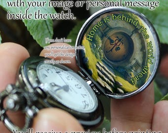LOTR Tengwar Symbol Pocket Watch – Lord of the Rings Pendant Watch