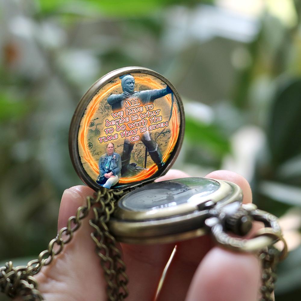 Doctor Who 懐中時計 ガリフレイ文字デザイン Gallifrey Inspired Pocket Watch – Handmade Doctor Who Pendant