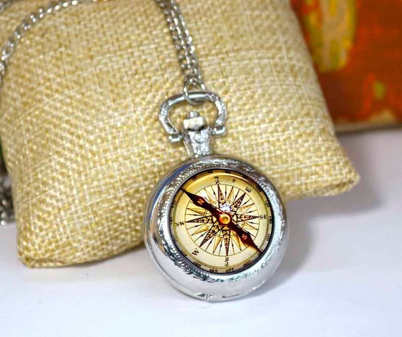 Compass imitation pocket watch Etsy
