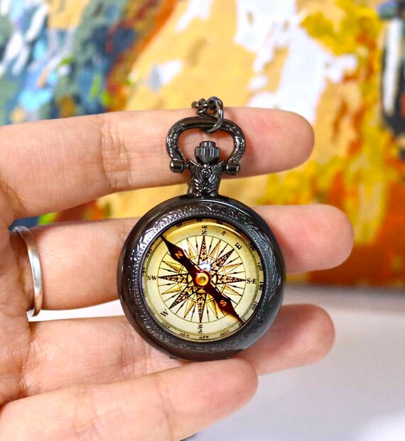 Pocket watch and compass best sale combined