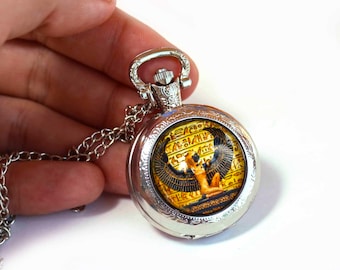 Pendentif Déesse Égyptienne Collier Montre de poche