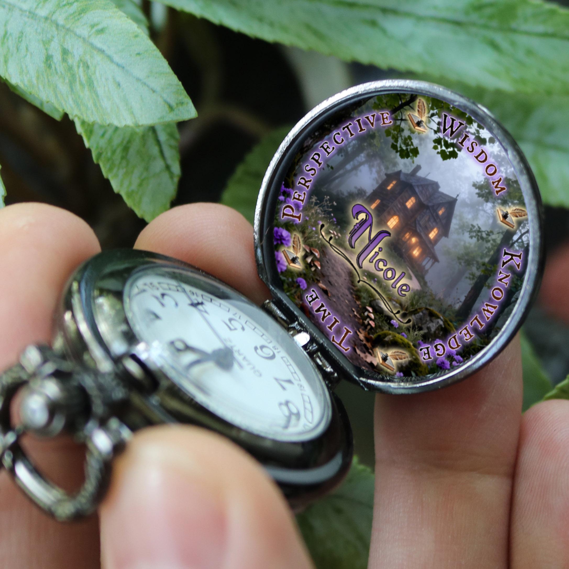 Doctor Who 懐中時計 ガリフレイ文字デザイン Gallifrey Inspired Pocket Watch – Handmade Doctor Who Pendant