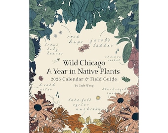 2026 Wild Chicago Native Plants Calendar | Botanical Line Art, Nature Wall Art, Great Lakes Inspired, Minimal Modern Calendar