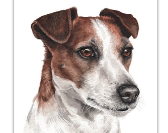 Dog Cards, Jack Russell, Jack Russell dog Card, birthday dog card, greeting card,  dog portraits, dog greeting cards, dog gift cards