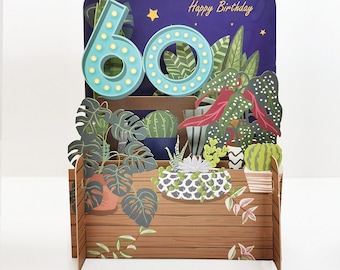 60 years old, Happy Birthday 60th,  60th boys card, 60 years old card, birthday card, birthday greetings, brother's card, son's card,