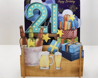 21 years old, Happy Birthday 21st,  21st boys card, 21 years old card, birthday card, birthday greetings, brother's card, son's card,
