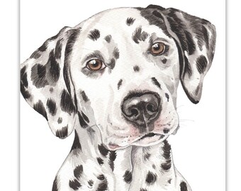 Dog Cards, Dalmatian, Dalmatian dog Card, birthday dog card, greeting card, dog gift card, dog portraits, dog greeting cards, dog gift cards