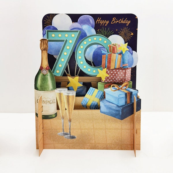 70th Birthday Card Son - Etsy