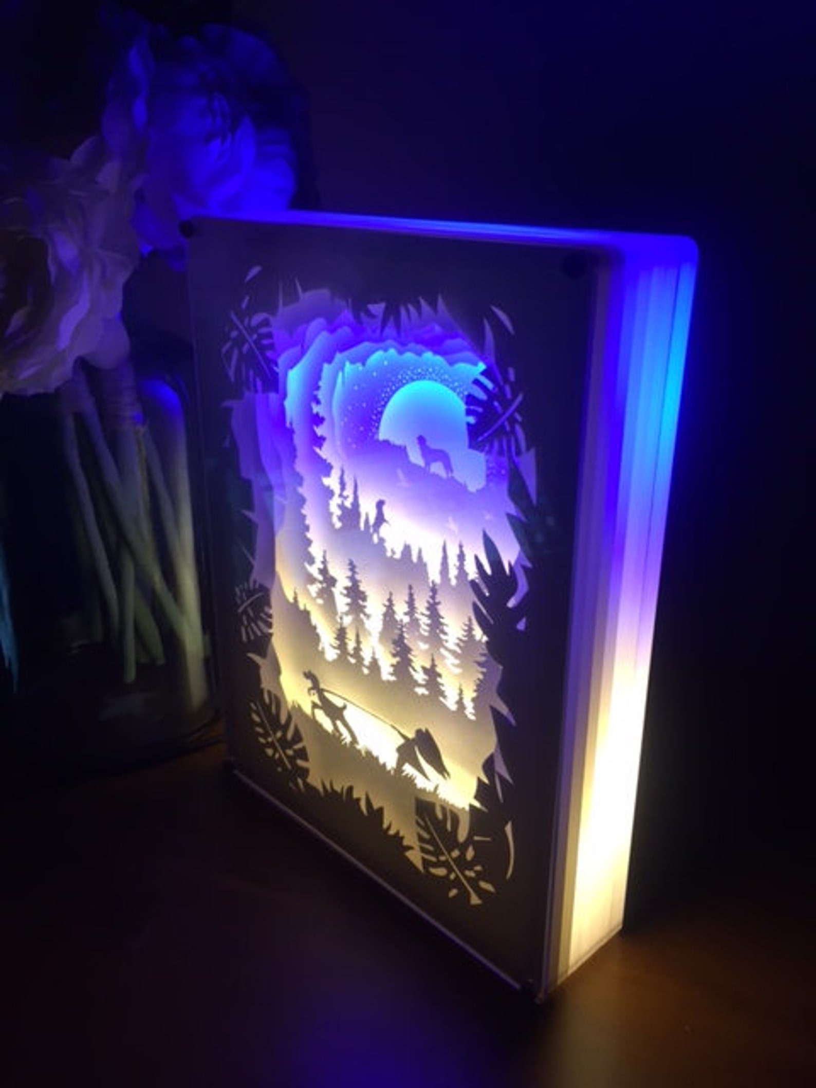 Paper Cut Light Box Children's Night Light Paper Cut Etsy