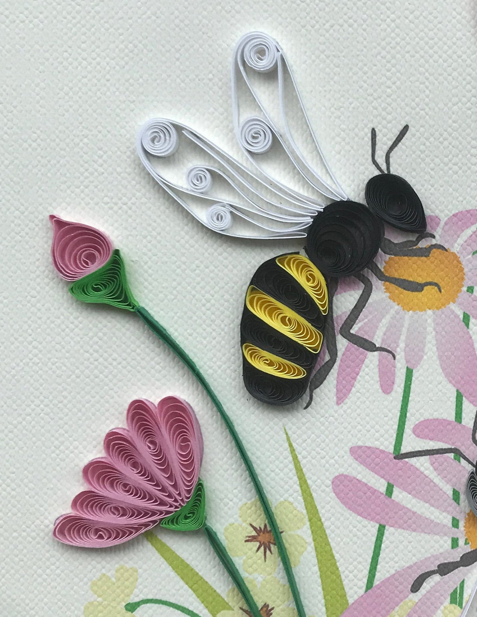 Bee card honey bees Quilling Card Greeting Card Gift Card Etsy
