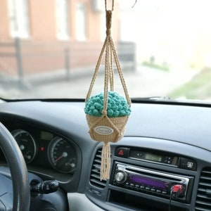 Crochet flower car pendant gift for New driver