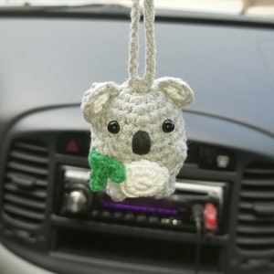 Crochet koala car hanging charm first car gift