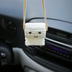 Cute car accessories crochet toilet paper