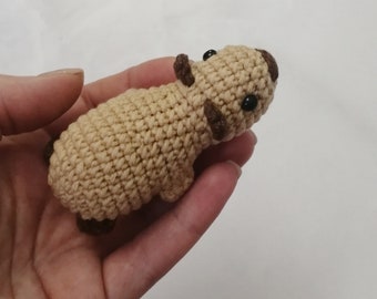 Regalo de capibara Mini capibara de ganchillo Peluche Lindo regalo para amantes de los animales Amigurumi hecho a mano Regalo de cumpleaños de capibara para ella