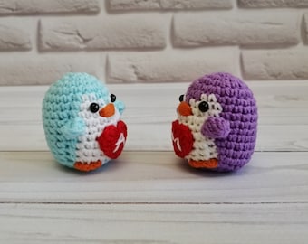 Crochet Penguin Couple: Personalized Valentine's Gift
