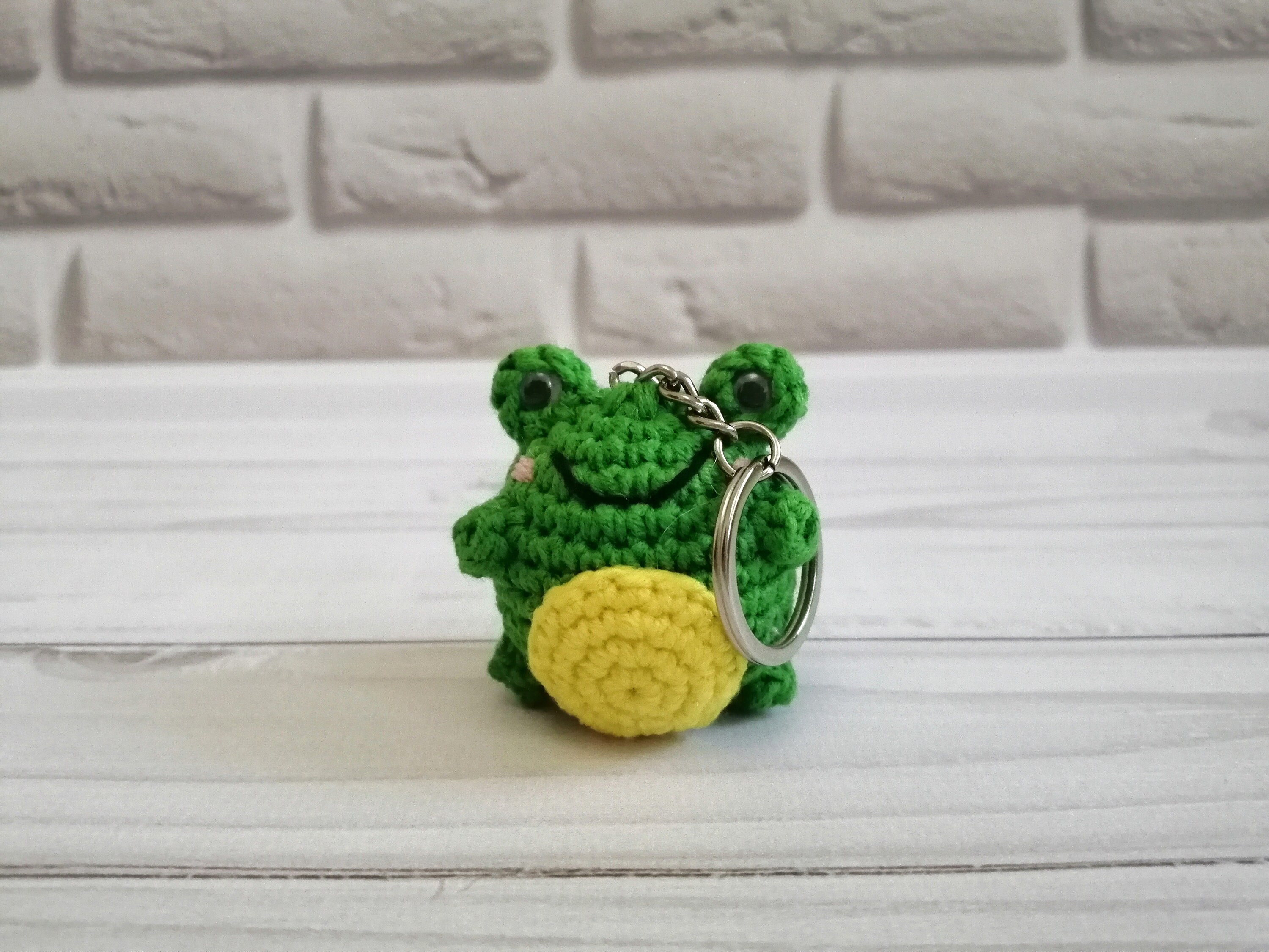 Frog keychain frog amigurumi frog cute handbag charm | Etsy