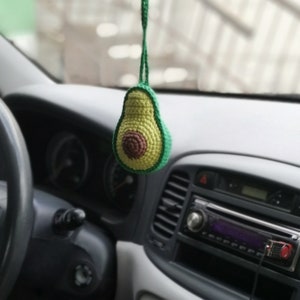 Avocado car accessories, kawaii car decor