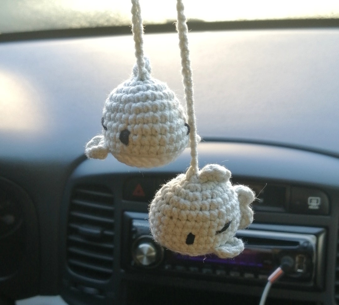 Car Rear View Mirror Hanging Accessories Crochet Amigurumi Etsy
