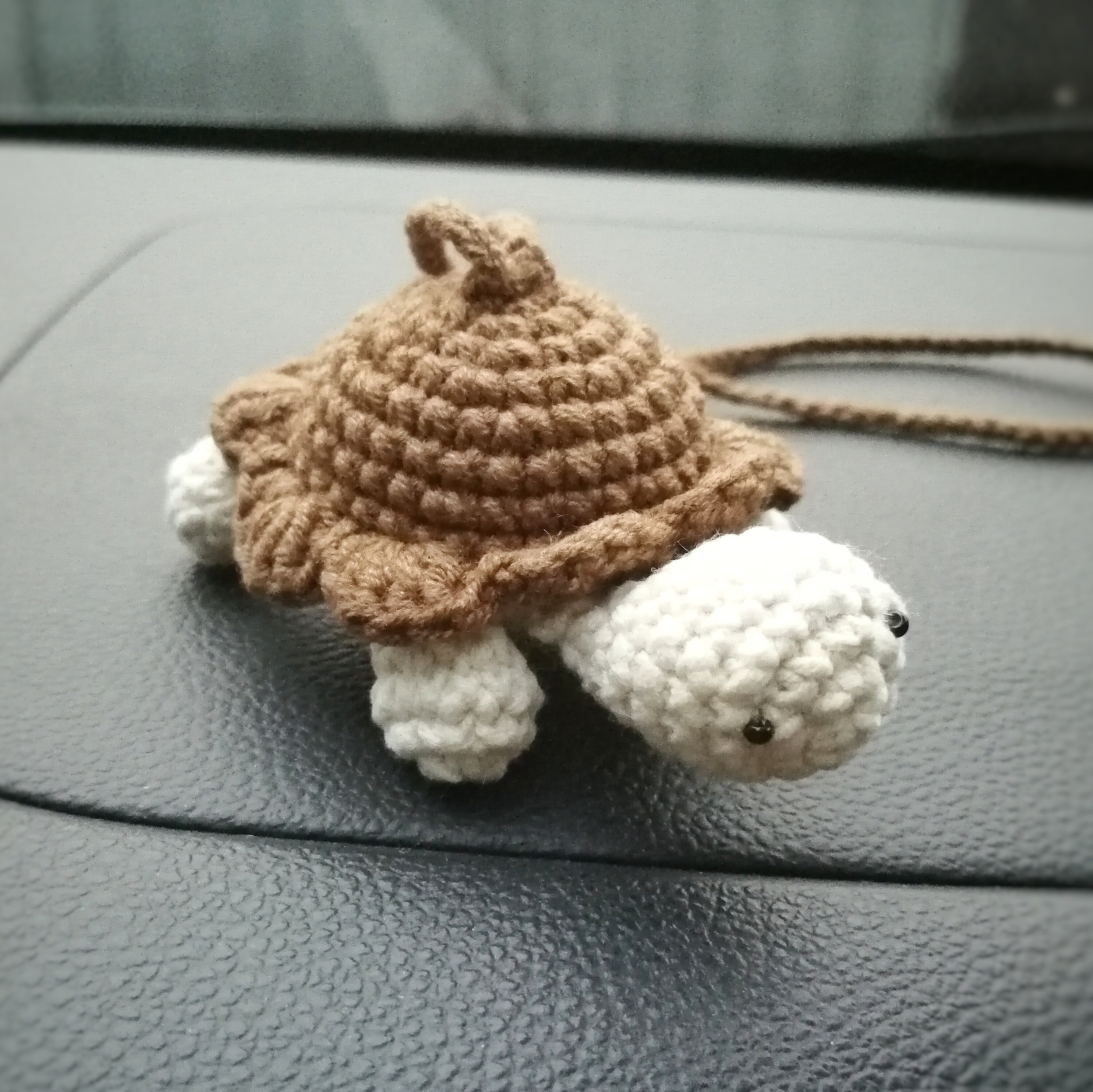 Turtle car accessory car hanging charm crochet turtle Rear Etsy