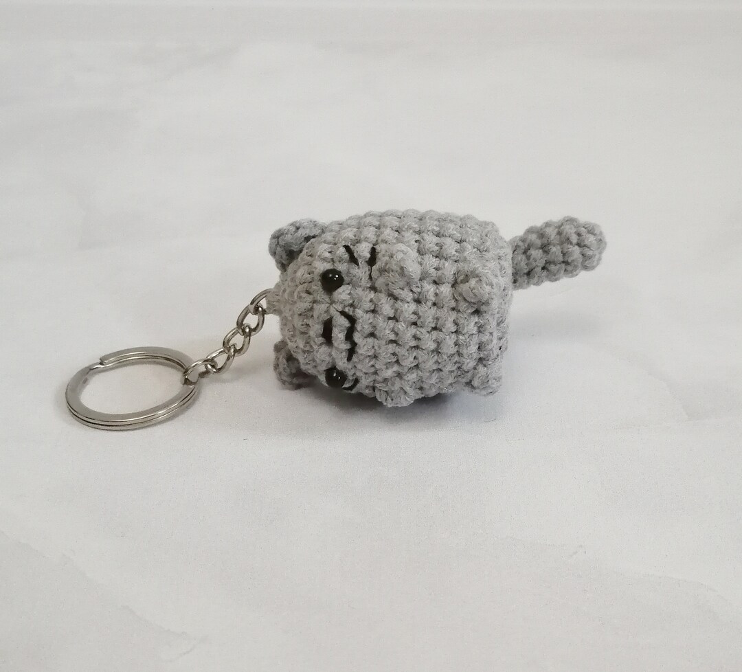 Cute Cat Crochet Keychain Etsy