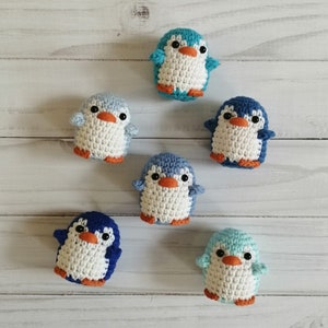 Mini Crochet Penguin Plush Amigurumi Toy, Small Stuffed Animal Gift