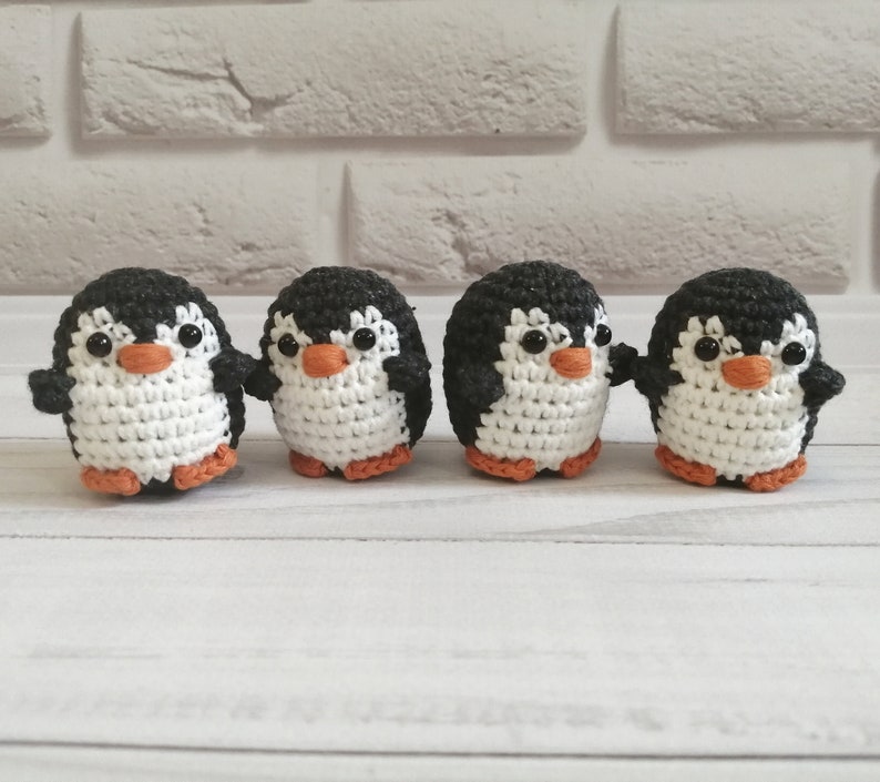 Crochet penguin tiny crochet animals miniature soft toy Etsy