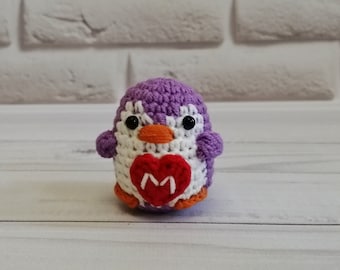 Crochet penguin personalized cute desk accessories