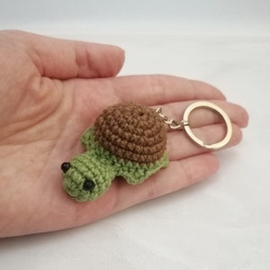 Gehäkelte Schildkröte Schlüsselanhänger: Amigurumi Plüsch Taschenanhänger
