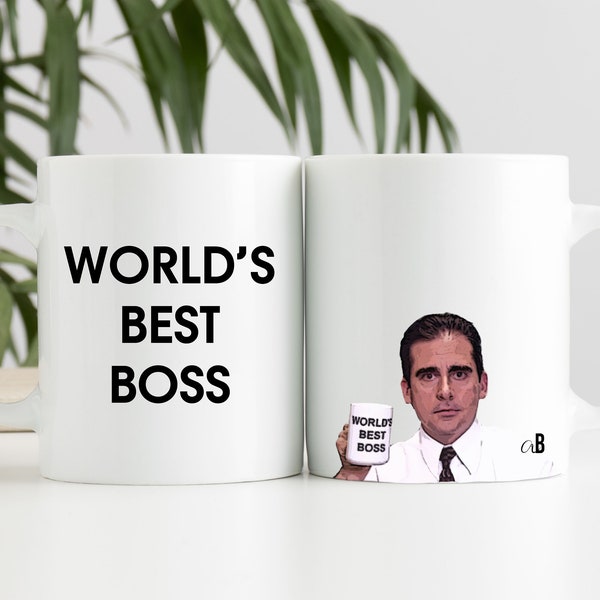Office Worlds Best Boss Mug Etsy