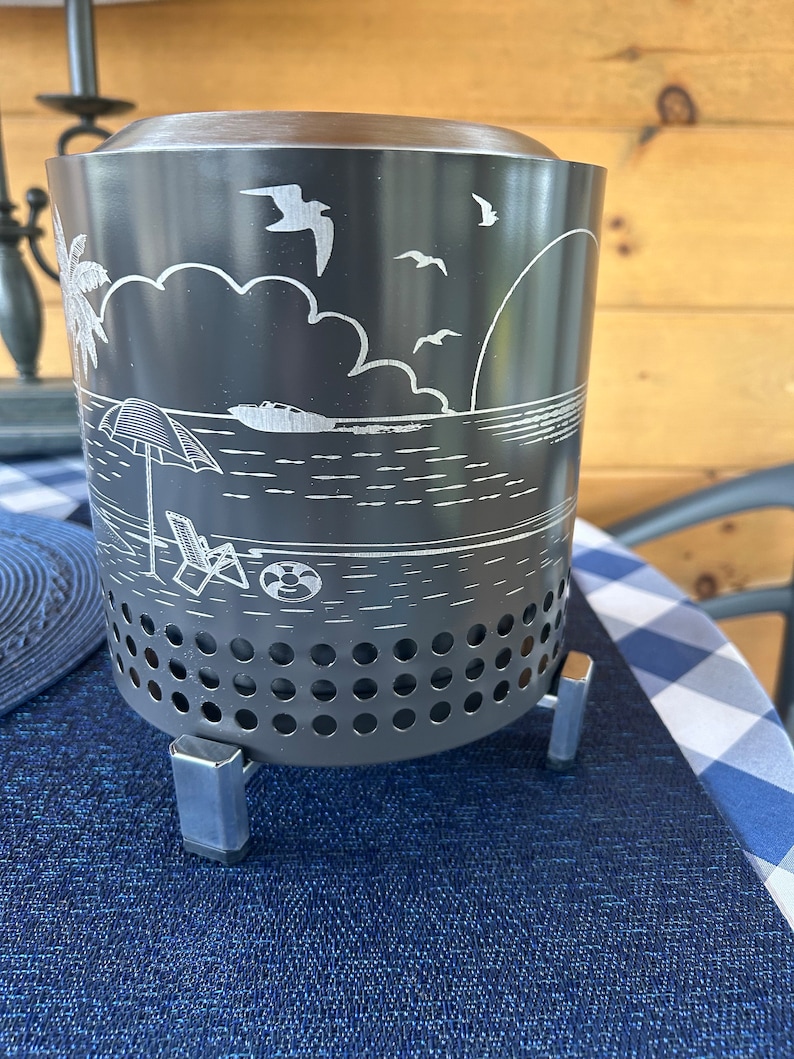 Custom Solo Stove Laser Engraved the Beach Etsy