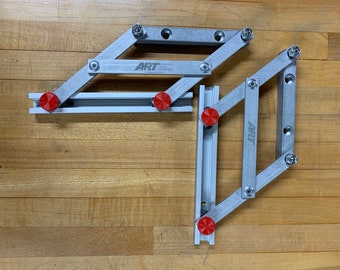 Mini Laser Engraver Adjustable Alignment Fence Guide Pair Mini Half Size Version. Fits Galvo and XT Ultra. 50mm or 35mm hole pitch.