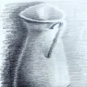 Original Graphite Drawing &#39;CARAFE&#39; - Art by BasRas | Free Shipping | Framing by request