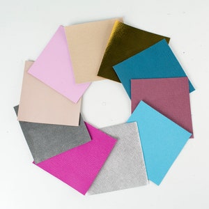 SET of 10 ITALIAN SAFFIANO Leather Pieces 5x5 in. Scraps Scrap Square Pieces Swatches Samples