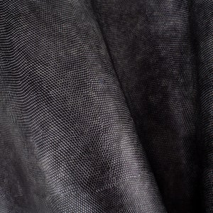 Dark Grey Iguana Embossed Print ITALIAN Lambskin sheep leather hide skin hides nappa (5+ sqf)