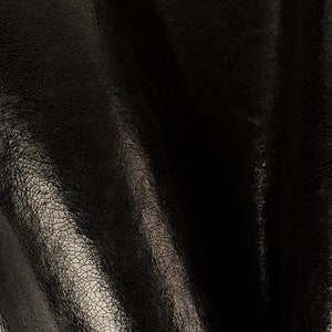 Black craquelure embossed ITALIAN Goat Suede Velours Foil  leather hide skin hides (4+) (B1-F1)