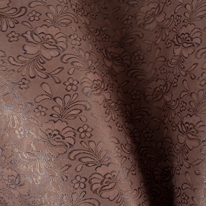 Brown Flowers  Embossed Print ITALIAN Lambskin sheep leather hide skin hides nappa (3+ sqf)