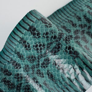ITALIAN genuine SNAKE leather glossy skin AYERS