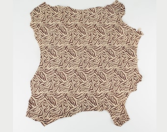 ITALIAN Goat Suede Hide Skin, Skins Hides Velours Print  3+ sqf