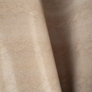 Peut inclure: Gros plan sur un tissu beige avec un motif tissé texturé. Le tissu a un léger brillant et une texture légèrement rugueuse.