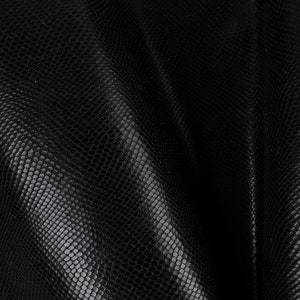 Black Pithon Embossed Print ITALIAN Lambskin sheep leather hide skin hides nappa  5+ sqf