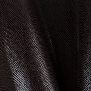 Dark Brown vintage Pithon Embossed Print ITALIAN Lambskin sheep leather hide skin hides nappa 6+ sqf