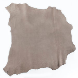 GREY ITALIAN Goat Suede velours leather hide skin hides Art.129  4+ sqf